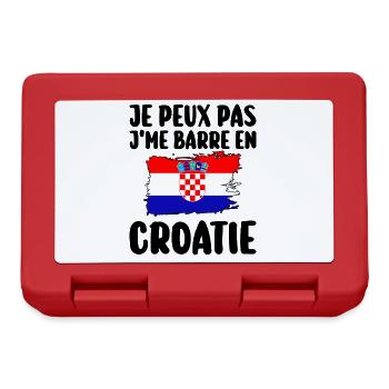 J'Me Barre En Croatie Voyage Cadeau - Boîte à goûter - rouge - Devant