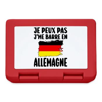 J'Me Barre En Allemagne Voyage Cadeau - Boîte à goûter - rouge - Devant