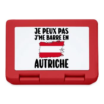 J'Me Barre En Autriche Voyage Cadeau - Boîte à goûter - rouge - Devant