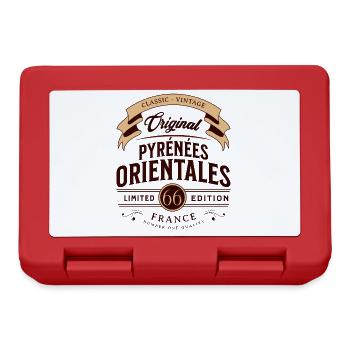 Pyrénées-Orientales Departamento Frankreich - Brotdose - Rot - Vorne