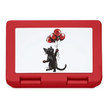 15 Jahre Geschenk 15. Geburtstag Katze - Brotdose - Rot - Vorne