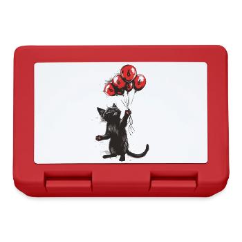 6 Jahre Geschenk 6. Geburtstag Katze - Brotdose - Rot - Vorne