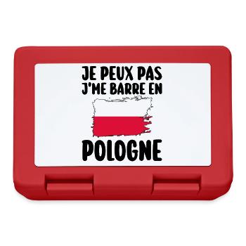 J'Peux Pas J'Me Barre En Pologne Voyage - Boîte à goûter - rouge - Devant