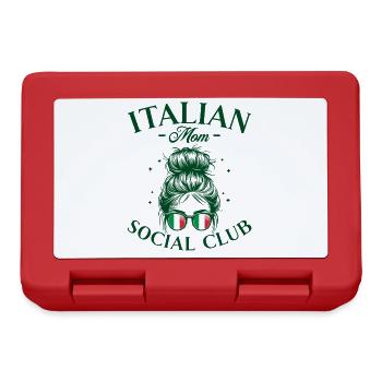 Mama Social Club Italienische Mama - Brotdose - Rot - Vorne