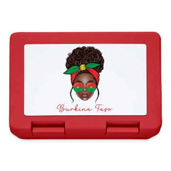 Femme Burkina Faso Fille Burkinabè - Boîte à goûter - rouge - Devant