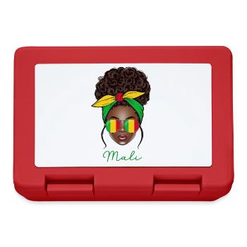 Femme Mali Fille Malienne - Boîte à goûter - rouge - Devant