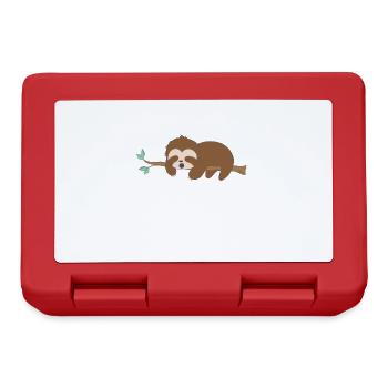 Drôle de paresseux T-shirt Sloth est fatigué zZz - Boîte à goûter - rouge - Devant