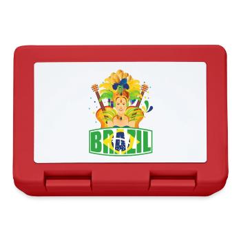 Brazil Brasil Brazilian flag music - Lunchbox - red - Front