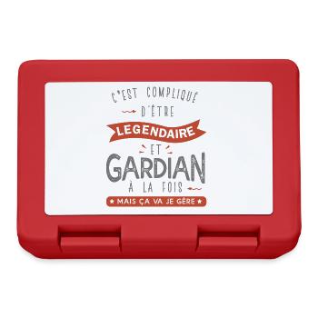Gardian légendaire Cadeau homme humour gardian - Boîte à goûter - rouge - Devant