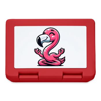 Flamingo Yoga Meditation Relaxation - Lunchbox - red - Front