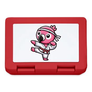 Cool Flamingo Karaté Ceinture Noire Arts Martiaux - Boîte à goûter - rouge - Devant