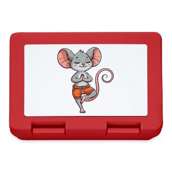 Yoga Mouse Meditation Relaxation Relax Exercise - Lunchbox - red - Front