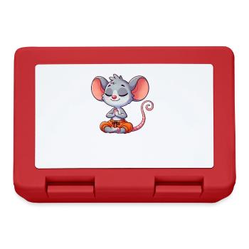 Mouse Yoga Meditation Relaxation Relax Exercise - Lunchbox - red - Front