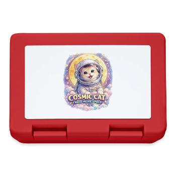 Cosmic Cat - Cute Cat in Space - Brotdose - Rot - Vorne