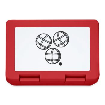 Boule Kugeln Sticker Boccia Pentaque - Brotdose - Rot - Vorne