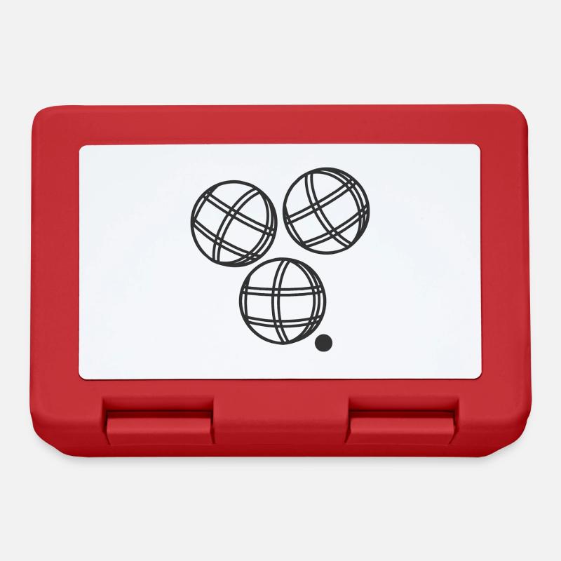 Boule Kugeln Sticker Boccia Pentaque - Brotdose - Rot