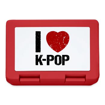 I love K-Pop Music Heart - Lunchbox - red - Front