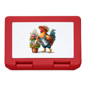 Chicken as gardener - Lunchbox - red - Front