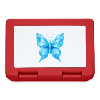 Papillon en diamant | Élégance géométrique - Boîte à goûter - rouge - Devant