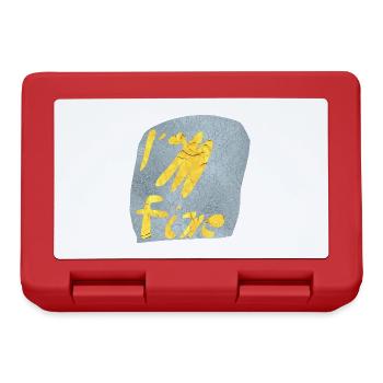 I'm Fine – Gold Foil Text Design - Lunchbox - red - Front