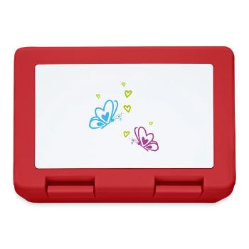 MU021 Butterfly and heart decor sticker - Lunchbox - red - Front