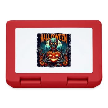 Halloween Zombie Pumpkin Horror Grunge - Lunchbox - red - Front