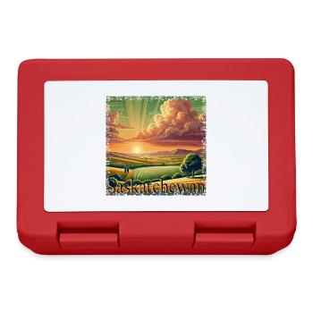 Saskatchewan Canada Sky Bright Colors Purple - Lunchbox - red - Front