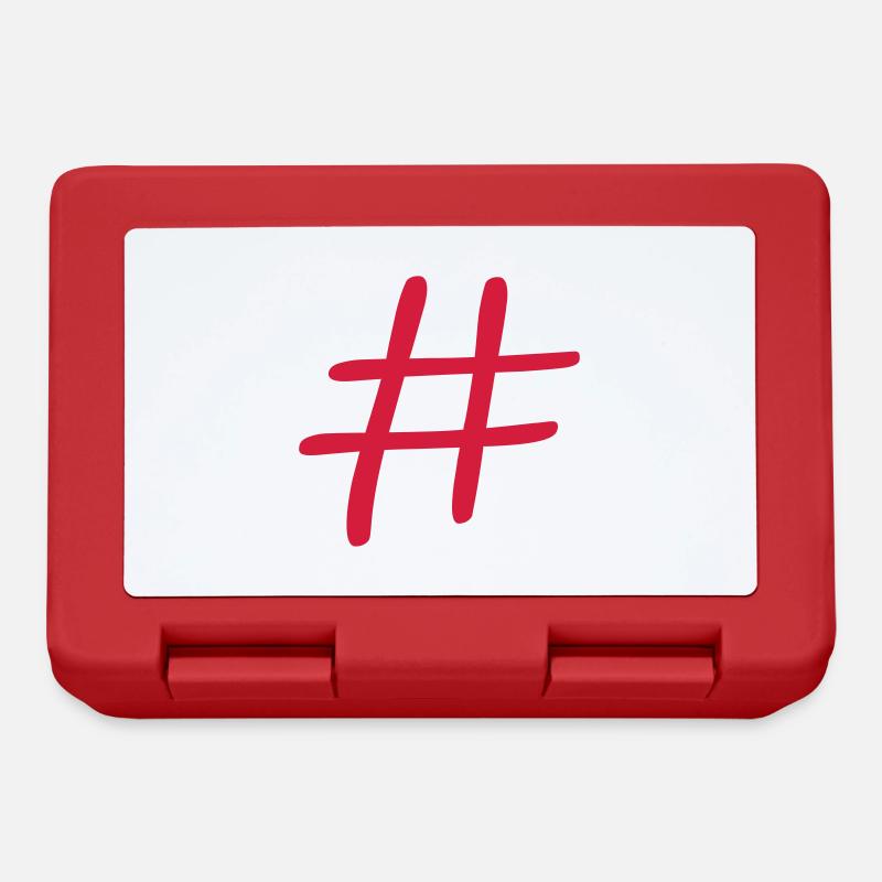Hashtag - Boîte à goûter - rouge