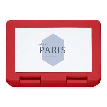 paris ville capitale de france logo design t-shirt - Boîte à goûter - rouge - Devant