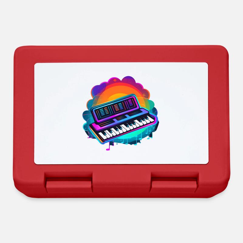 Keyboarder Synthwave 80s Geschenk - Brotdose - Rot