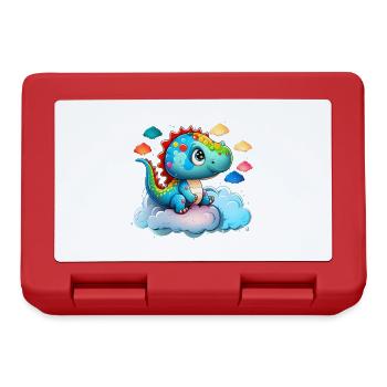 Dinosaur Baby Child Rainbow Gift - Lunchbox - red - Front