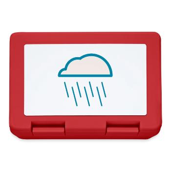 Wetter Regen - Brotdose - Rot - Vorne