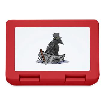 Crow Raven Ferryman Ravens Crows Boat Boats - Lunchbox - red - Front