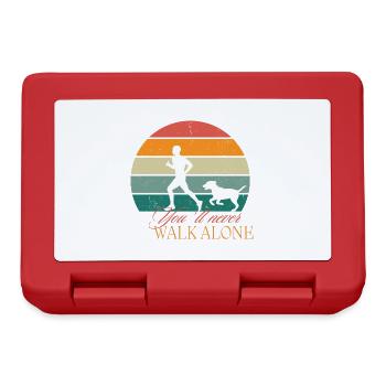 You´ll never walk alone - weiß - Brotdose - Rot - Vorne