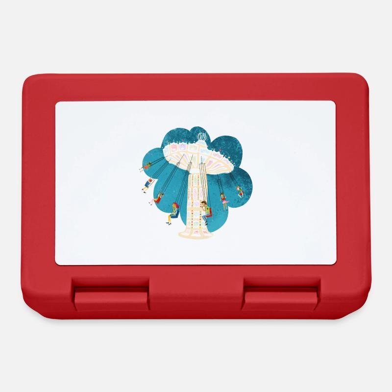 Chain Carousel Vintage Retro Nostalgia - Lunchbox - red