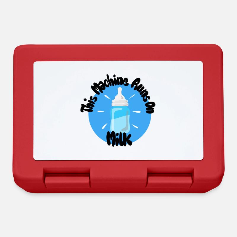 This Machine Runs On Milk - Lunchbox - red