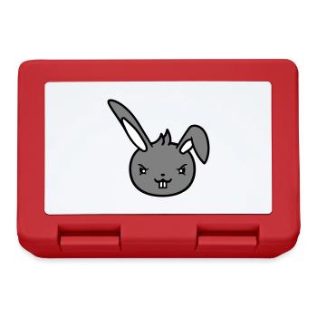 Lapin Mauvais Œil Coquin Cool Déterminé Drôle - Boîte à goûter - rouge - Devant