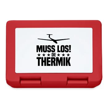 Segelflieger | Segelflug Thermik Piloten Geschenke - Brotdose - Rot - Vorne