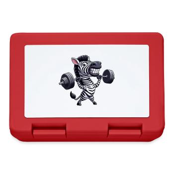 Zebra Dumbbell Fitness Weight Lifting - Lunchbox - red - Front
