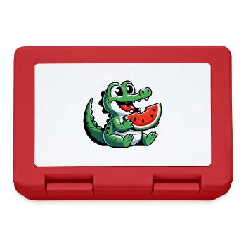 Crocodile Melon Pastèque Fruit Fruité - Boîte à goûter - rouge - Devant