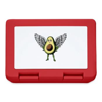 Elegant Avocado Angel Lady with Wings - Lunchbox - red - Front