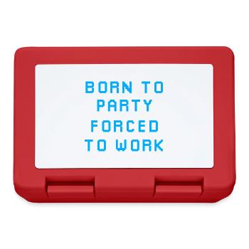 Born to Party Forced to Work - Lunchbox - red - Front