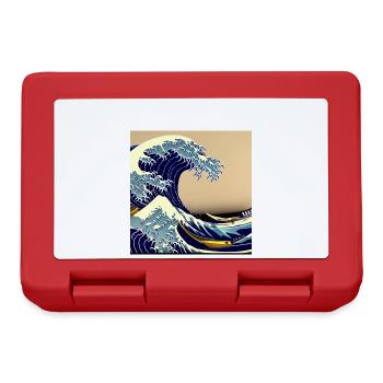 Welle von kanagawa,Welle, illustration,Japan - Brotdose - Rot - Vorne