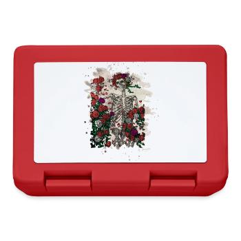 Skeleton & Roses – bleached Version - Brotdose - Rot - Vorne