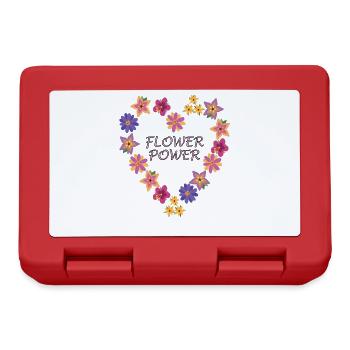 Flower power fleurs été printemps coloré - Boîte à goûter - rouge - Devant