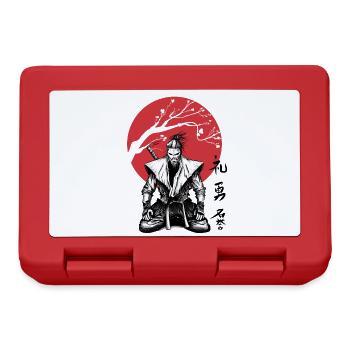 Samurai Bushido Ronin Ninja Respect Honor Courage - Lunchbox - red - Front