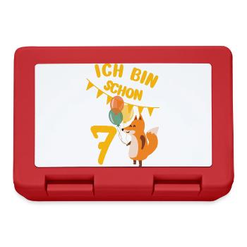 7 anniversaire 7 ans pour 7 ans - Boîte à goûter - rouge - Devant