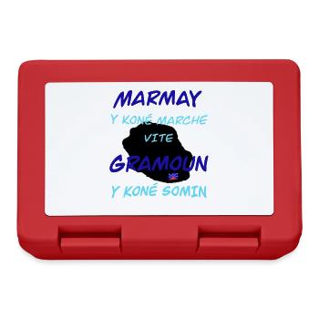 Marmay y koné marche vite, Gramoun y koné somin - Boîte à goûter - rouge - Devant