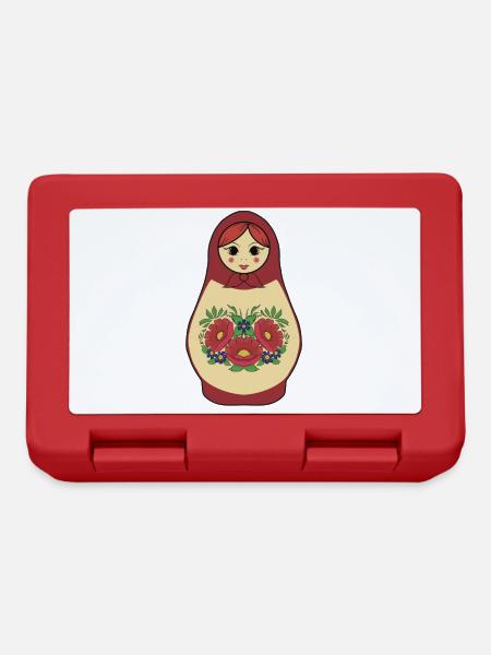 Matroschka Illustration - Brotdose - Rot