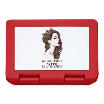 Godmother Aunt Godmother Baptismal Godchild - Lunchbox - red - Front